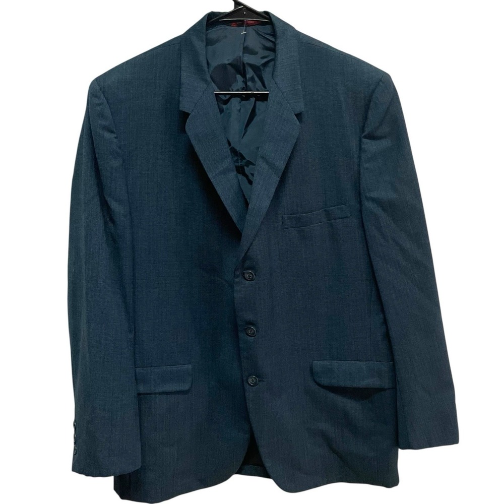 Hart Schaffner Marx Blue Wool Blazer‎ Sport Coat 44R USA